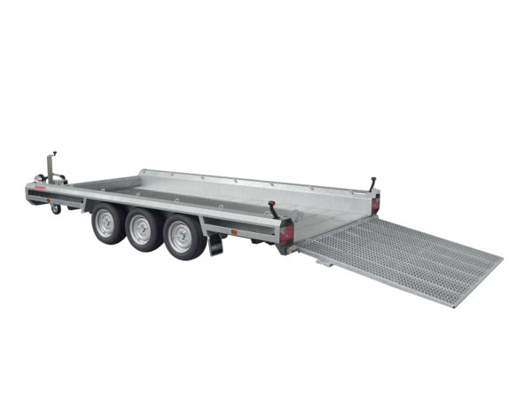 Hulco Baumaschinentransporter gebremst TERRAX-3-3500-394x180 Klappe 150 cm