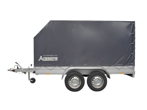 Anssems Tieflader gebremst GTT-1500-251x126 mit Aktionsplane 150 cm