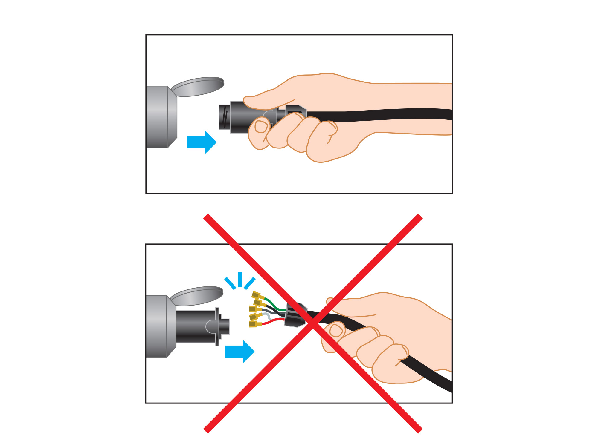 Stecker 13-8-polig 2x Loch Kabeleingang