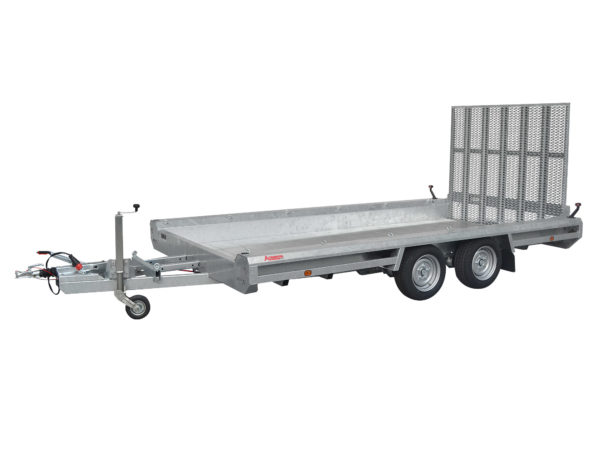Hulco Baumaschinentransporter gebremst TERRAX-2-3000-394x180 Klappe 150 cm